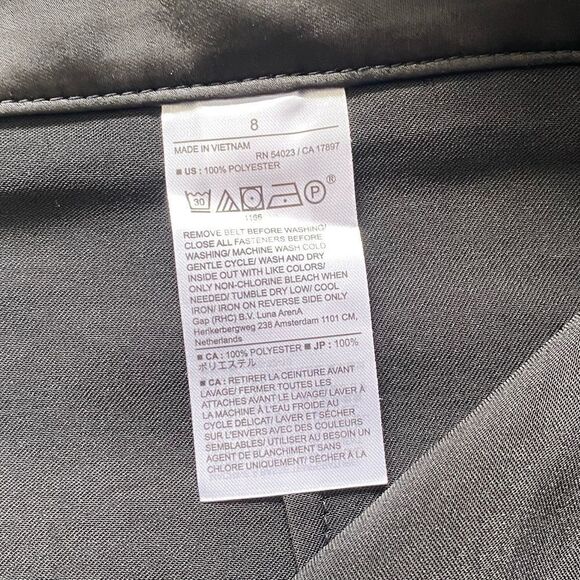 BANANA REPUBLIC Black High Waist Satin Utility Shorts NWT - Picture 10 of 12